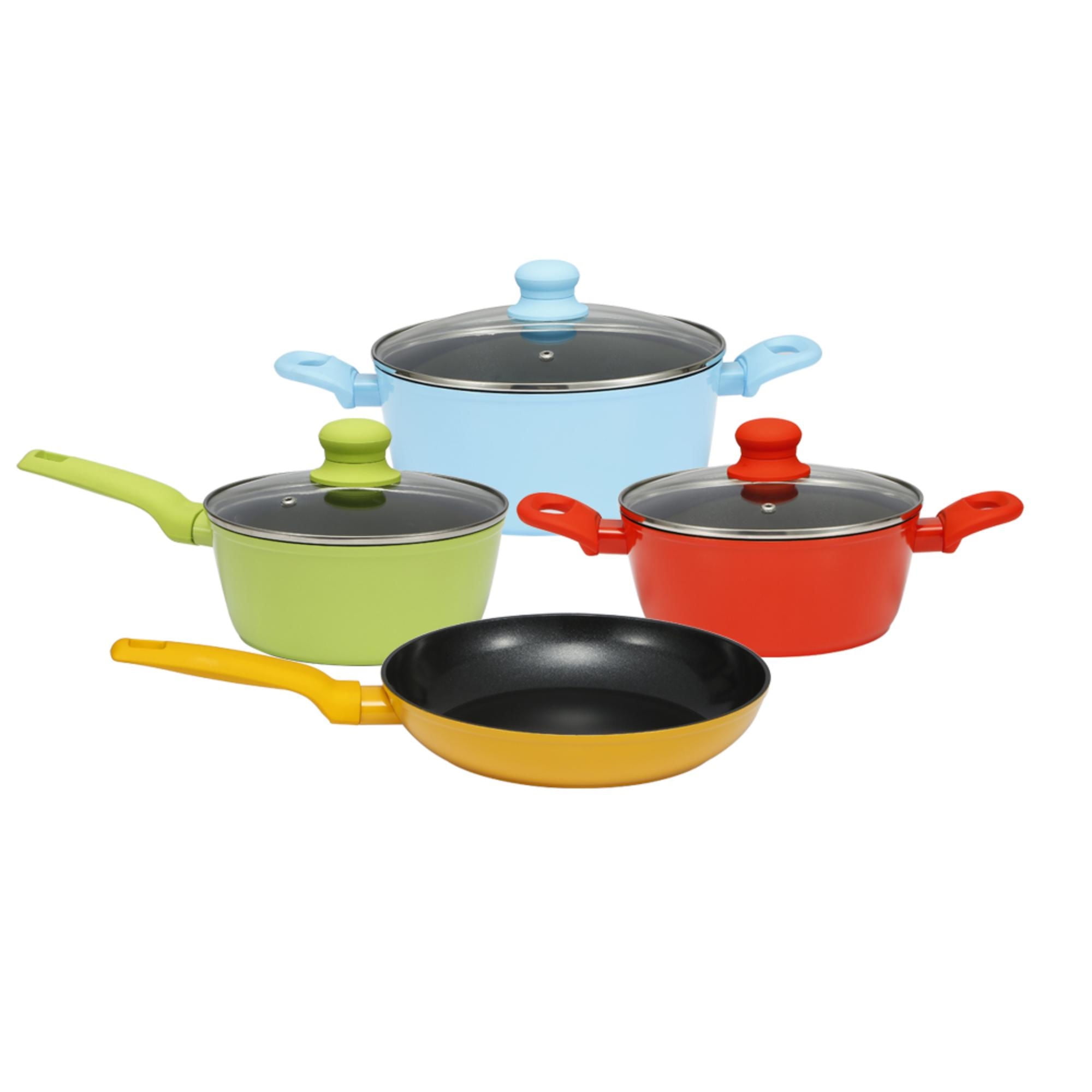 Mainstays - Batería De Cocina 7 Piezas Cl201005A Aluminio Multicolor