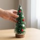 thumbnail image 2 of Mini Árbol de Navidad 33 cm Base Madera Nevado Decoración, 2 of 8