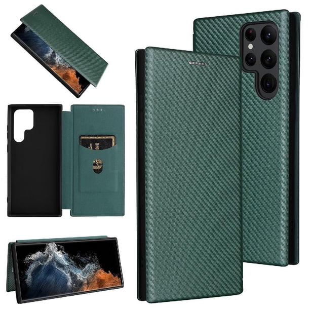 Funda Flip para FOXDOCK Samsung Galaxy S22 Ultra - Funda magnética de negocios, funda protectora delgada