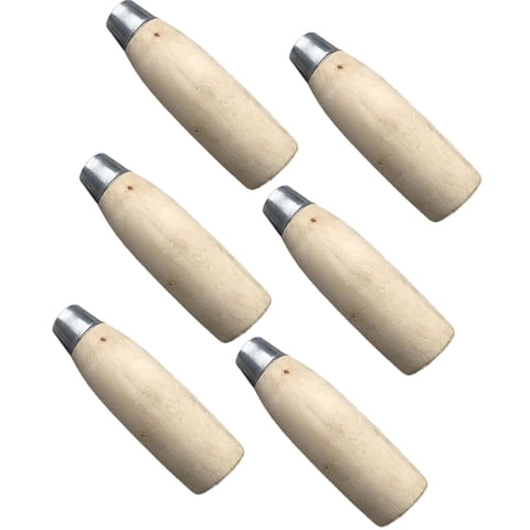 Magideal - 6X Mangos De Reparación De Cuchillos De Madera, Mangos De Cuchillos De Madera, Cómodos Mangos Ergonómicos De Cortador De Chef, Mangos De Reemplazo De Beige