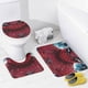 thumbnail image 4 of Hombre araña Spider Man-theme 4-Piece Shower Curtain Set with Rugs, Waterproof Bathroom Decor Set Includes Bath Mat, U-Shaped Rug, Toilet Lid Cover and Curtain with Hooks, 4 of 6