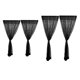 thumbnail image 2 of 2 Set 2 Panel Cortina De Cocina Sheer Puerta Ventana Voile Drape Black, 2 of 6