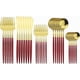 thumbnail image 1 of XmhyTop Juego de Cubiertos de Cocina de 24 Piezas, Inoxidable, Color Oro Rojo, Ideal para Hogares y Eventos, 1 of 5
