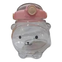 Genérico - Botella De Agua Oso Pajilla Plastica Portatil Niños Lau