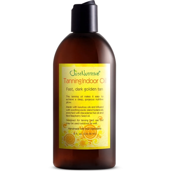 Aceite bronceador Just Nutritive Indoor Fast Dark de larga duración, 240 ml