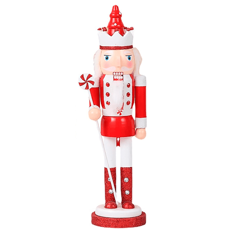 Wakeshome - Soldado Cascanueces Navideño Madera Adorno Arbol De Navidad Rojo