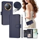 thumbnail image 2 of Funda Billetera para Honor X9C/Magic 7 Lite, Cuero Sintético con Cierre, Azul, 2 of 6