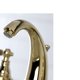 thumbnail image 4 of Grifo de baño Kingston Brass Duchess de instalación amplia en latón pulido, 4 of 8