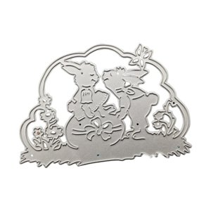 Bothyi - Pareja De Pascua Amante Del Conejo Troqueles De Corte De Metal Creativo Para Álbum De Fotos