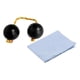 thumbnail image 4 of Bola De La Yema Del Dedo Bola De Tambor Instrumento Kashaka Sonajero Negro Tela Azul, 4 of 5