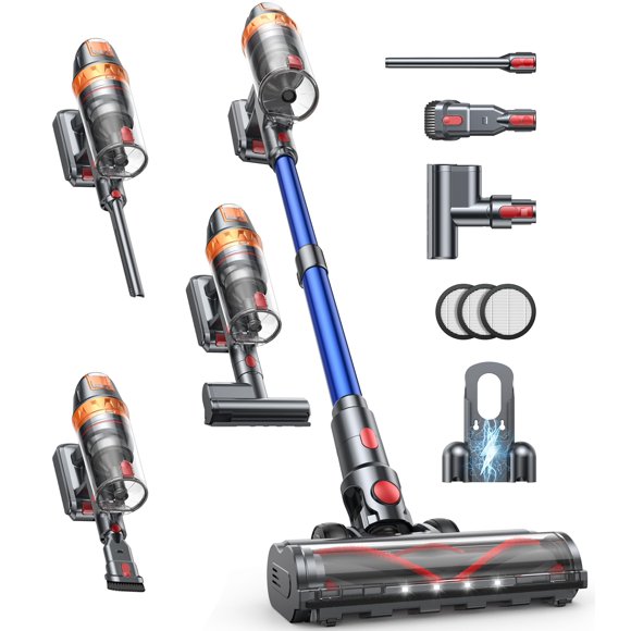 Aspirador inalámbrico SMOTURE 600 W 45 KPA con herramienta para colchones