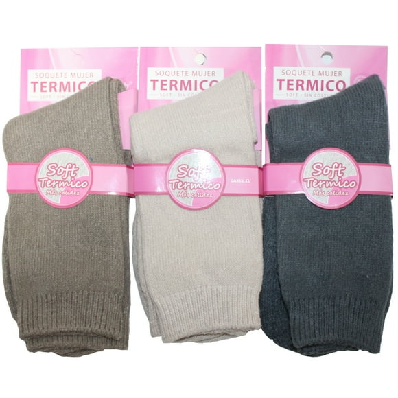 Calcetín Térmico Soft Para Mujer - Sin Costuras - Docena