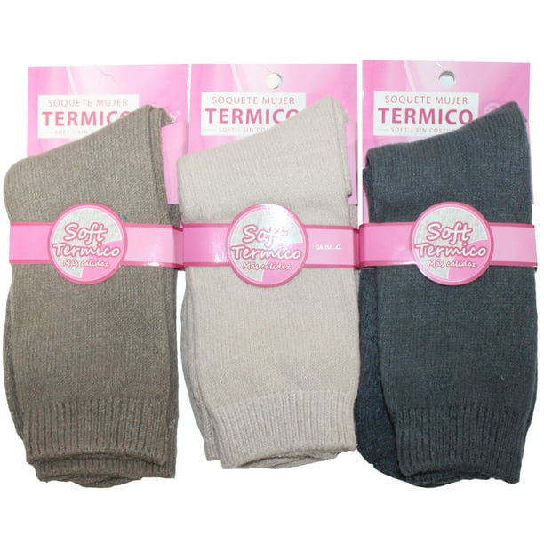 Calcetín Térmico Soft Para Mujer - Sin Costuras - Docena