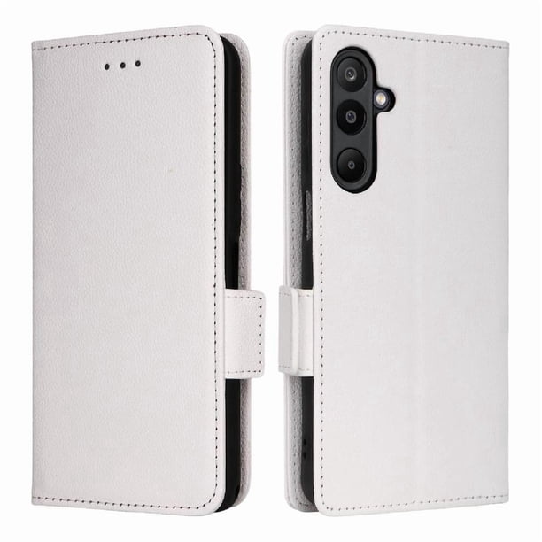 Funda Cartera para Samsung Galaxy F16 5G Tapa Flip con Ranuras y Soporte Blanco