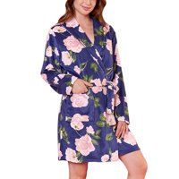 Baziani - Bata Velvet Estampado Mujer 8566 Azul Xl