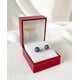 thumbnail image 1 of Aros De Perla Gris Oscuro 8mm Mallorca Con Base De Plata 925, 1 of 2