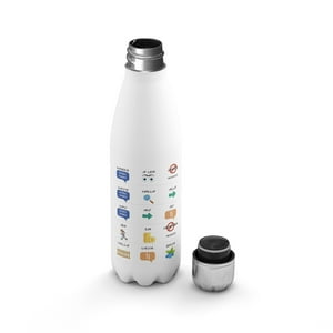 Creango - Botella Agua Termica Ortografia De Acero Inoxidable