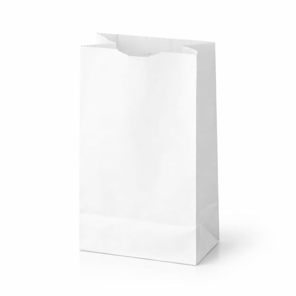 Bolsas de papel Perfect Stix White Kraft de 2 libras, paquete de 100