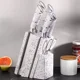 thumbnail image 1 of Set Cuchillos De Cocina 8 Piezas Marmoleado Blanco, 1 of 8