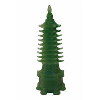 Adorno Feng Shui Import, Pagoda Verde, 9 Niveles, Resina, 7,5 Cm