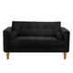 thumbnail image 1 of Sofa Retro 2C Felpa 04 Negro, 1 of 6