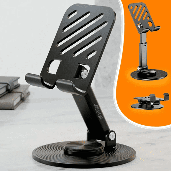 Soporte Para Telefono Escritorio Mesa Metalico Giratorio