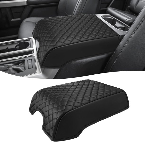 Cubierta de reposabrazos para consola central KBH Ford F150/F250/Expedition en cuero PU negro
