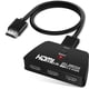thumbnail image 1 of Conmutador HDMI 4K a 60 Hz, 3 entradas y 1 salida con cable HDMI de 1,1 m, selector de 3 puertos, compatible con 4K, 3D, HDCP2.2, HDMI2.0, HDR, para Fire Stick 4K, HDTV, PS4/5, consolas de juegos y PC, 1 of 7