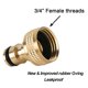 thumbnail image 5 of Conector rápido para manguera de jardín HQMPC 3/4" de latón, 3 juegos, 5 of 9