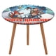 thumbnail image 1 of Frosty el muñeco de nieve-theme Fitted Round Tablecloths Elastic Edged Table Covers Waterproof Table Cloth for Kitchen Holiday Party Tables Decor 150cm, 1 of 6