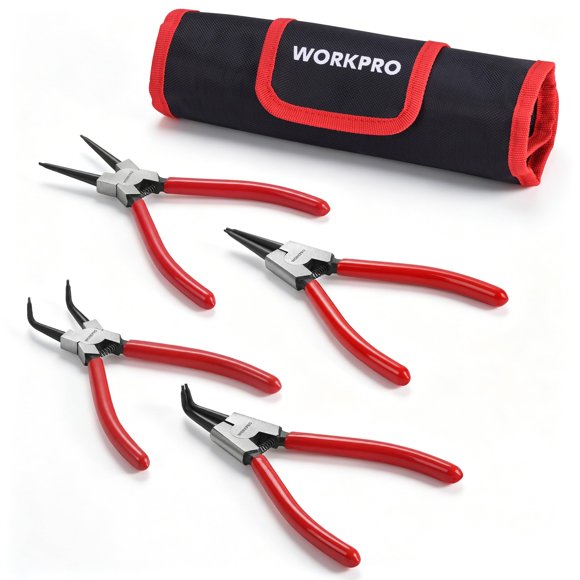 Alicates WORKPRO Juego de 4 piezas 18 cm con estuche