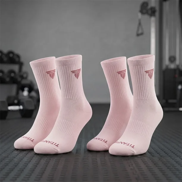 Calcetines Mujer Deportivos Largos Athena Crew - Rosa Quartz - 2 pares