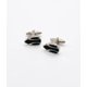 thumbnail image 5 of Colleras Gemelos Camisa Forma Gota Plateados Con Negro Plateado, 5 of 5