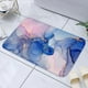 thumbnail image 2 of 1pc Soft and Non-Slip Memory Foam Bath Rug with Marble Pattern - Quick Drying Shower Carpet for Home and Bathroom, 2 of 4