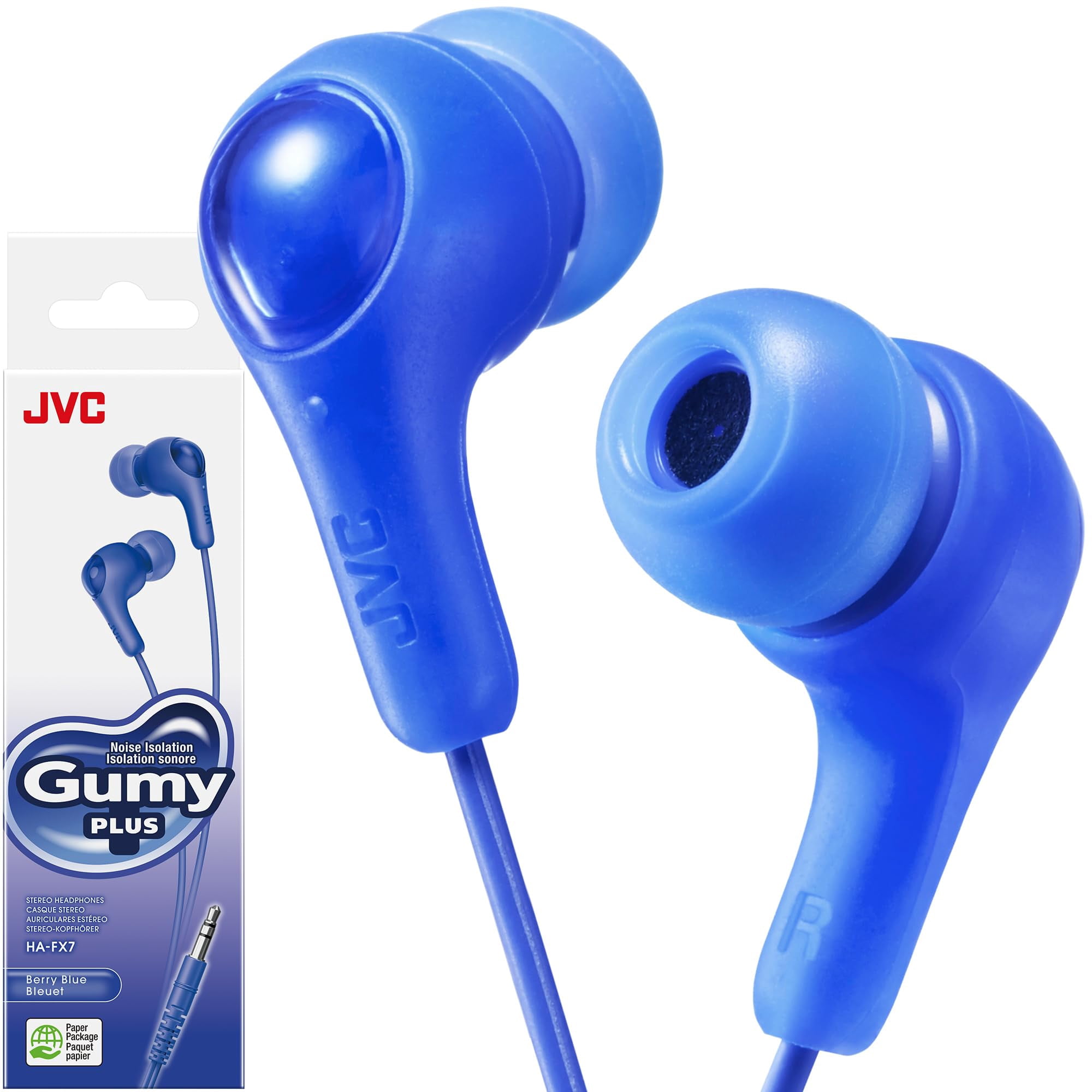 Auriculares Jvc Hafx7an Con Cable, Ajuste Cómodo, Azul