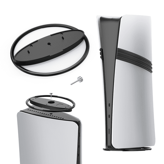 Genérico - Soporte Metálico Vertical Con Base Antideslizante Compatible Con La Consola Playstation 5 Slim/pro - Soporte Portátil Para Consola De Juegos Ps5 Host-negro