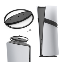 Genérico - Soporte Metálico Vertical Con Base Antideslizante Compatible Con La Consola Playstation 5 Slim/Pro - Soporte Portátil Para Consola De Juegos Ps5 Host-Negro
