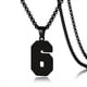 thumbnail image 1 of 1pc Stylish Stainless Steel Men's Athletes Number Pendant Necklace - Perfect for Baseball, Basketball, and Football Teams - Long Chain Necklace with Sports Number - Ideal Gift for Boys, 1 of 5
