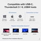 thumbnail image 5 of Estación de acoplamiento con triple monitor 4K conectable, USB C PD de 100 W, 5 of 7