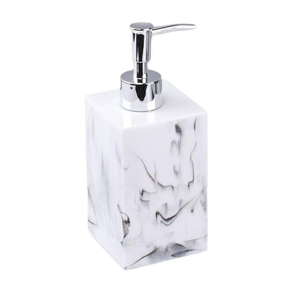 Dispensador de jabón vacío, resina de 500 ml con bomba, contenedor de botella recargable para loción, acondicionador, jabón de manos, baño de cocina. Blanco