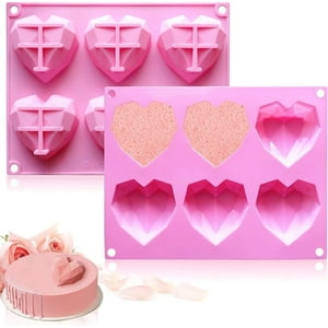 Genérico - Molde Corazon Diamante Molde De Silicona Corazón Chocolate