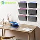 thumbnail image 2 of Organizador de archivos de pared MINDEPOT con 6 bolsillos, acrílico, negro, 2 of 8