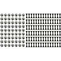 Rienda Libre Graphics - Decomural Hueso Perro Gato Paw Footprint Ws-80030