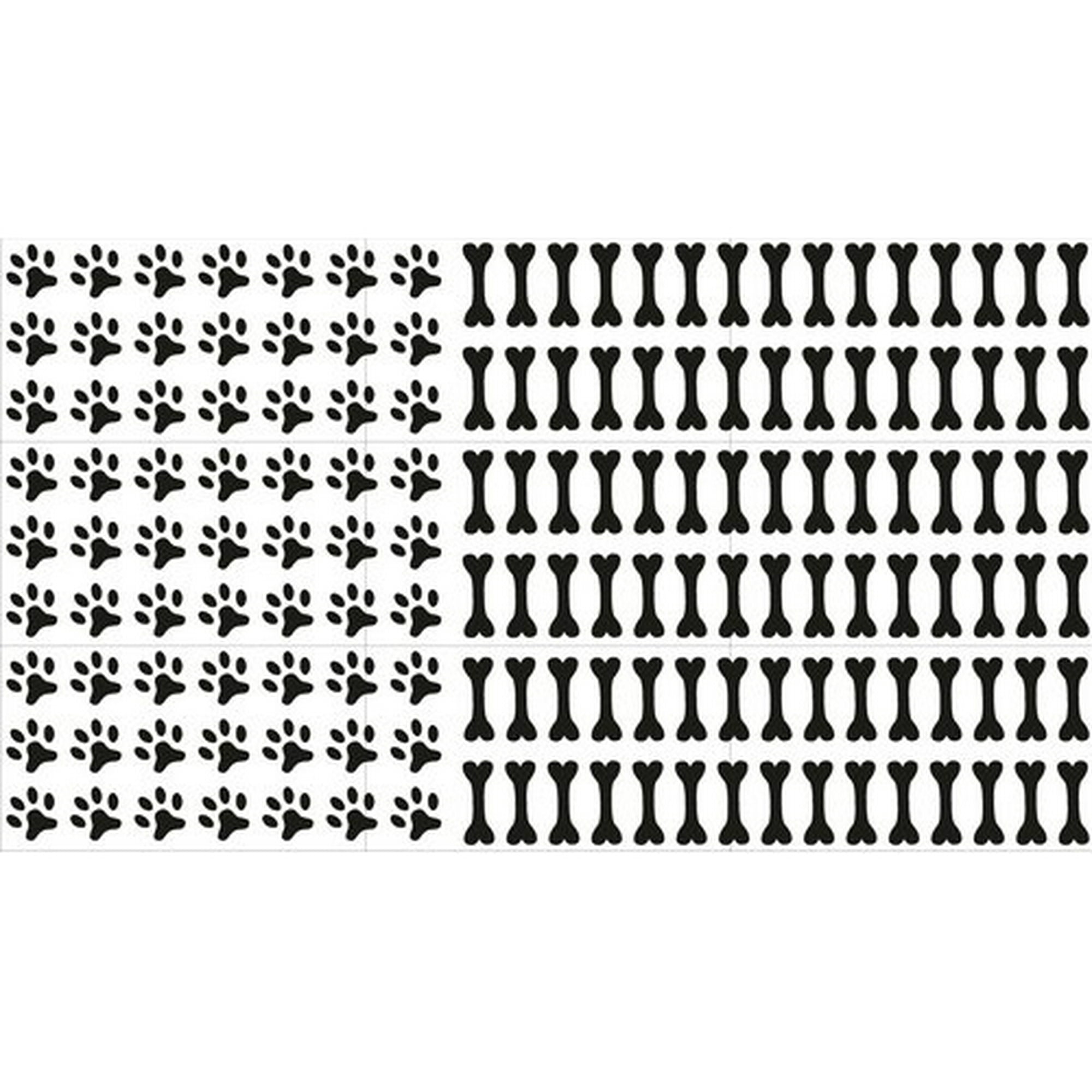 Rienda Libre Graphics - Decomural Hueso Perro Gato Paw Footprint Ws-80030