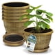 thumbnail image 1 of Macetas Lifemaster en forma de barril de whisky, 25 cm, 5 unidades, plástico, 1 of 7