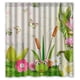 thumbnail image 1 of Cortina de ducha con diseño de rana verde y ganchos (66 x 72 pulgadas), 1 of 3
