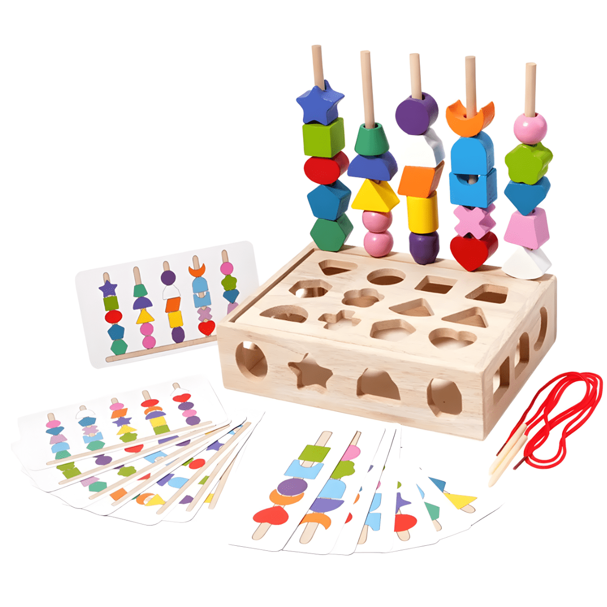 Genérica - Juego Didáctico Rompecabezas Madera Sensorial Bebé