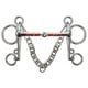thumbnail image 1 of Bit Snaffle Bit para entrenamiento de caballos Accesorios de caballos al aire libre Bit de masticación de caballos Metal ecuestre con ganchos, cadena de frenada, 1 of 3