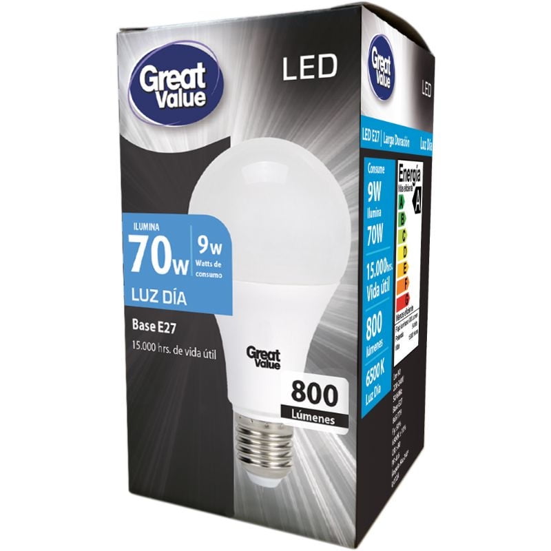 Ampolleta Led Bola 9w Luz Día Base E28 1 Un Great Value