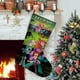 thumbnail image 1 of Legend Quest Tema: Calcetines de Navidad, fino lino blanco para colgar en escaleras y chimenea, decoración navideña para el hogar, regalo de Navidad.54cm×38cm, 1 of 5